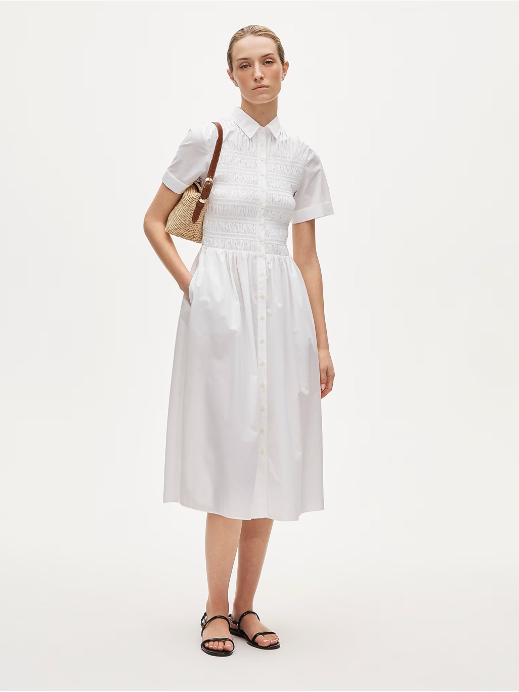 Jcrew Elsie Shirt-Dress In Cotton Poplin